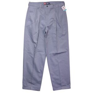 Vintage 90s Chaps Ralph Lauren Men Pants 36x32 Blue Cuffed Hem Pleated Baggy NWT